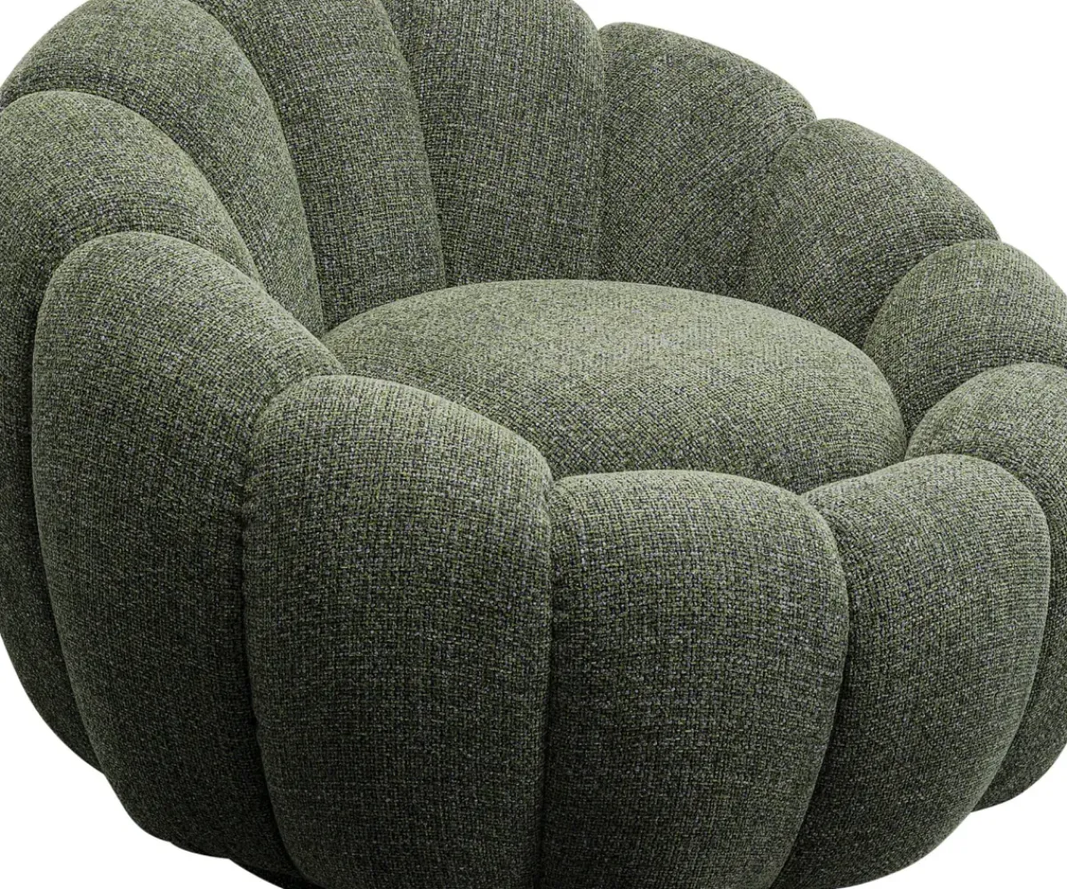 KARE24.se Snurrfåtölj Peppo Bloom - Melange Grön - KARE Design Outlet