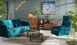 KARE24.se Soffa Vegas Forever- Blågrön, 3-Sits - KARE Design Hot