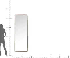 KARE24.se Spegel Curve Rectangular Koppar 70x200cm - KARE Design Clearance