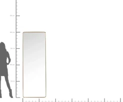 KARE24.se Spegel Curve Rectangular Mässing 70x200cm - KARE Design Best