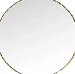 KARE24.se Spegel Curve - Rund Ram i Borstad Mässing, Ø100cm - KARE Design