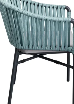 KARE24.se Stol Med Armstöd Trädgård Santanyi - Petrol - KARE Design Outlet