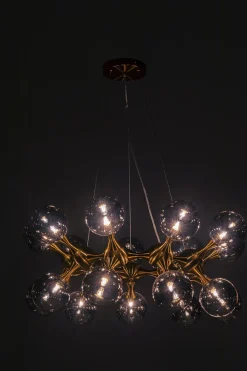 KARE24.se Taklampa Pendel Atomic - Guld/Tonade Glaskupor, Ø74cm - KARE Design Best