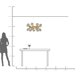 KARE24.se Taklampa Pendel Atomic - Guld/Tonade Glaskupor, Ø74cm - KARE Design Best