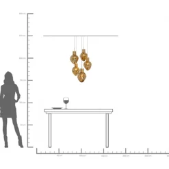 KARE24.se Taklampa Supernova - Pendel Amber Cinque Ø50cm - KARE Design Hot
