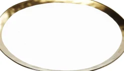 KARE24.se Tallrik Bell - Vit Porslin med guldkant, Ø31cm - KARE Design Best