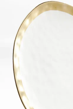 KARE24.se Tallrik Bell - Vit Porslin med guldkant, Ø31cm - KARE Design Best