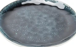 KARE24.se Tallrik Mustique - Glaserat Stengods Aqua Blå-grå, Ø21cm - KARE Design Hot