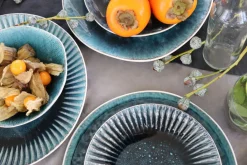 KARE24.se Tallrik Mustique - Glaserat Stengods Aqua Blå-grå, Ø21cm - KARE Design Hot