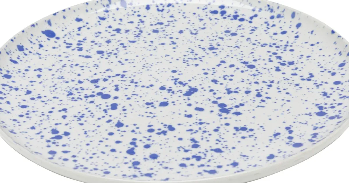 KARE24.se Tallrik Partito Dots - Vit, Blå, Ø27cm - KARE Design Outlet