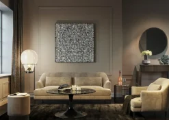 KARE24.se Tavla Silver Flower, 100x100cm - KARE Design Outlet