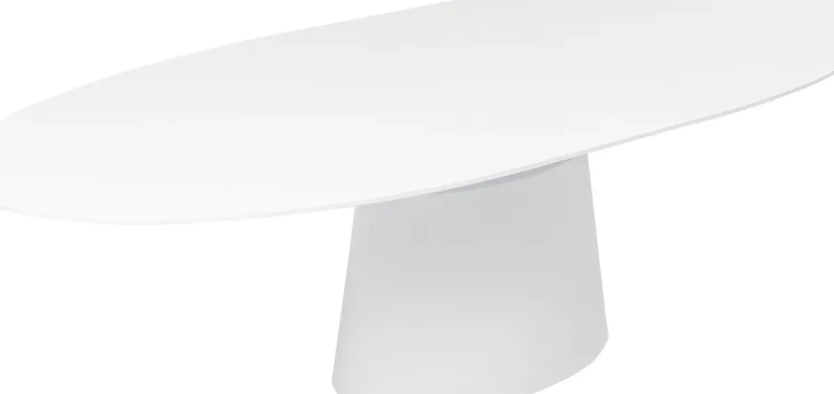 KARE24.se Utdragbart Bord Benvenuto - Ovalt Bord Vit, 200-250x110cm - KARE Design Discount