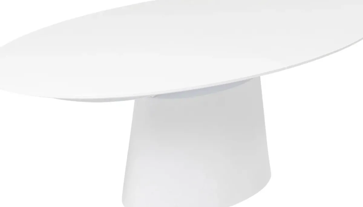 KARE24.se Utdragbart Bord Benvenuto - Ovalt Bord Vit, 200-250x110cm - KARE Design Discount