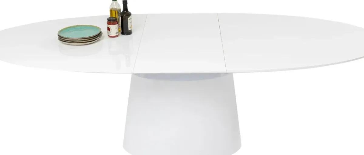 KARE24.se Utdragbart Bord Benvenuto - Ovalt Bord Vit, 200-250x110cm - KARE Design Discount