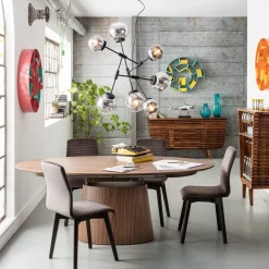 KARE24.se Utdragbart Bord Benvenuto - Ovalt Bord Valnöt, 200-250x110cm - KARE Design Outlet