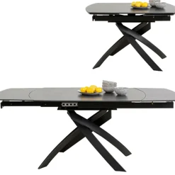 KARE24.se Utdragbart Bord Twist - Svart, 120(30+30)x90cm - KARE Design Online