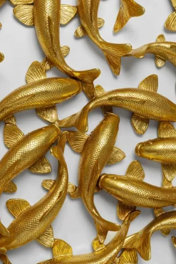 KARE24.se Väggdekoration School of Koi - Guld Ø160cm - KARE Design Outlet