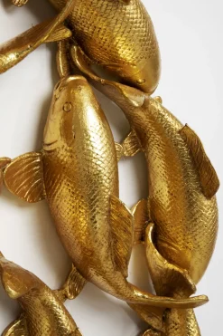 KARE24.se Väggdekor School of Koi - Guld Ø102cm - KARE Design Best