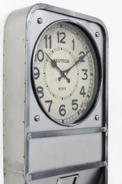 KARE24.se Väggklocka Thinktank - Klocka och Tidningsfack Industristil, 124x30cm - KARE Design New