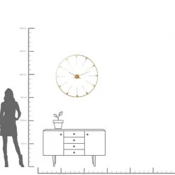 KARE24.se Väggklocka Visible Sticks - Stor Klocka i Mässing och Plexi, Ø92cm - KARE Design Online