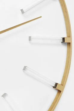 KARE24.se Väggklocka Visible Sticks - Stor Klocka i Mässing och Plexi, Ø92cm - KARE Design Online