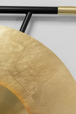 KARE24.se Vägglampa Disc - 6 Lampor i Ram Matt Guld/Svart, 110x185cm - KARE Design Sale