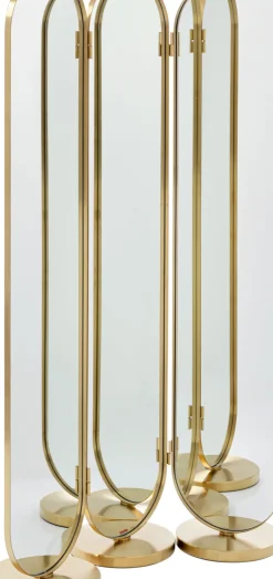 KARE24.se Vikskärm Curve - Skärm av Spegelglas/ Borstad Mässing - KARE Design Outlet