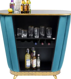 KARE24.se Bar After Work - Bardisk i Blågrön Sammet/Mässing - KARE Design Online