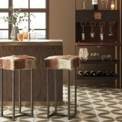 KARE24.se Barpall Country Life - Brun/Vit Päls - KARE Design Outlet