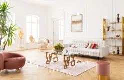 KARE24.se Bäddsoffa Milchbar - Beige, 219cm - KARE Design Clearance