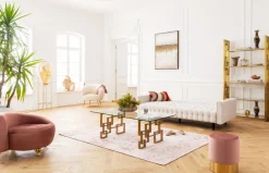 KARE24.se Bäddsoffa Milchbar - Beige, 219cm - KARE Design Clearance