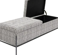 KARE24.se Bänk Buttons Förvaring, Salt & Pepper Struktur, 120cm - KARE Design Online