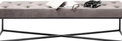 KARE24.se Bänk Crossover - Grå Sammet/Svart, 150cm - KARE Design Best