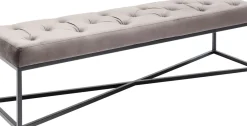 KARE24.se Bänk Crossover - Grå Sammet/Svart, 150cm - KARE Design Best
