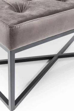 KARE24.se Bänk Crossover - Grå Sammet/Svart, 150cm - KARE Design Best