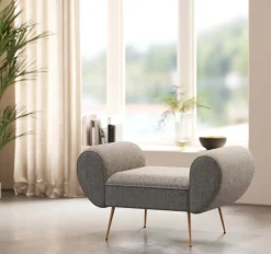 KARE24.se Bänk Trono - Grå, 100cm - KARE Design Clearance