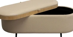 KARE24.se Bänk Venezia Storage - Flätad Beige 100cm - KARE Design Clearance