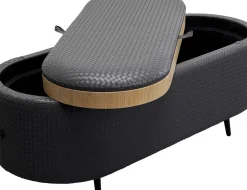 KARE24.se Bänk Venezia Storage - Flätad Svart 100cm - KARE Design Online