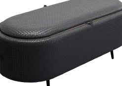 KARE24.se Bänk Venezia Storage - Flätad Svart 100cm - KARE Design Online