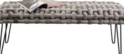KARE24.se Bänk Weave - Grå, 128cm - KARE Design New