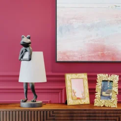 KARE24.se Bordslampa Animal Frog - Groda, Grå 58cm - KARE Design Online