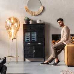 KARE24.se Byrå Art Factory - Svart Skåp med Lådor - KARE Design Online