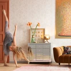 KARE24.se Byrå Luxury - Spegelglas, 2 Dörrar, 6 Lådor - KARE Design Outlet