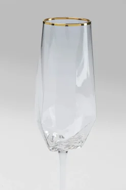 KARE24.se Champagneglas Diamond Guldkant - KARE Design