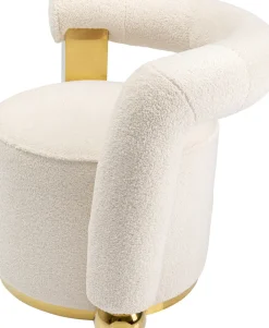 KARE24.se Fåtölj Amuse - Cremevit/Guld - KARE Design Clearance