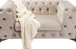 KARE24.se Fåtölj Bellissima Velvet - Beige, 120cm - KARE Design Clearance