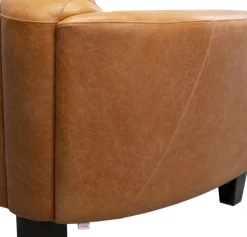 KARE24.se Fåtölj Cigarr Lounge - Ljusbrunt Läder - KARE Design Outlet