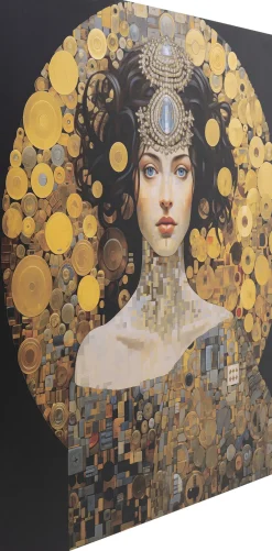 KARE24.se Glastavla Art Nouveau Lady 3D, 120x120cm - KARE Design Outlet