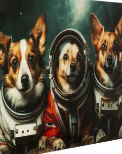 KARE24.se Glastavla Astronauts Dogs, 80x60cm - KARE Design Discount