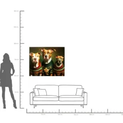 KARE24.se Glastavla Dog Family, 110x90cm - KARE Design Discount